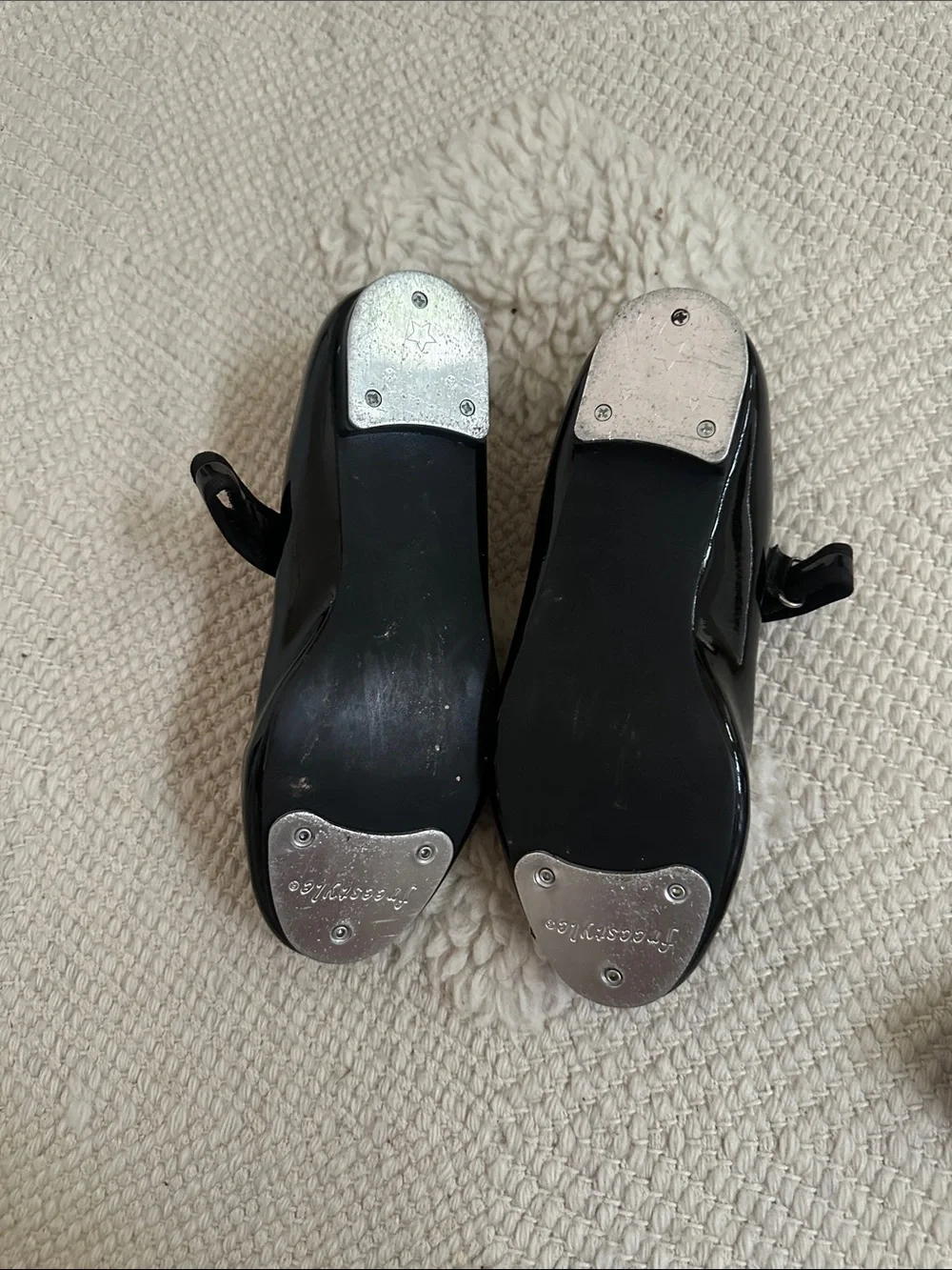 Freestyle Black Patent Tap dance Shoes for Kids